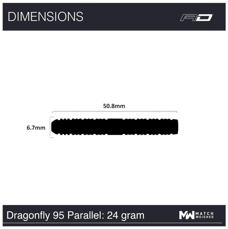 RedDragon Dragonfly 95% Schwarz Parallel Steeldart 22-24-26 g RedDragon Dragonfly 95% Schwarz Parallel Steeldart 22-24-26 g