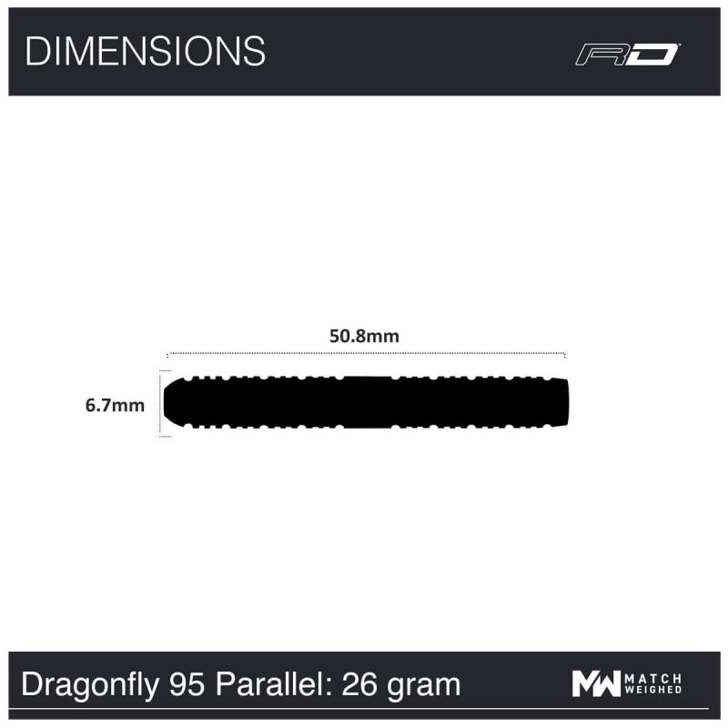 RedDragon Dragonfly 95% Schwarz Parallel Steeldart 22-24-26 g RedDragon Dragonfly 95% Schwarz Parallel Steeldart 22-24-26 g