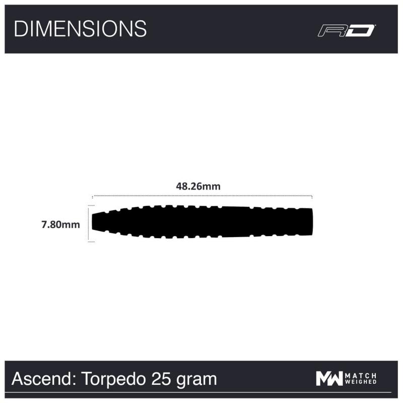 RedDragon Ascend Torpedo Steeldart 23-25 g 