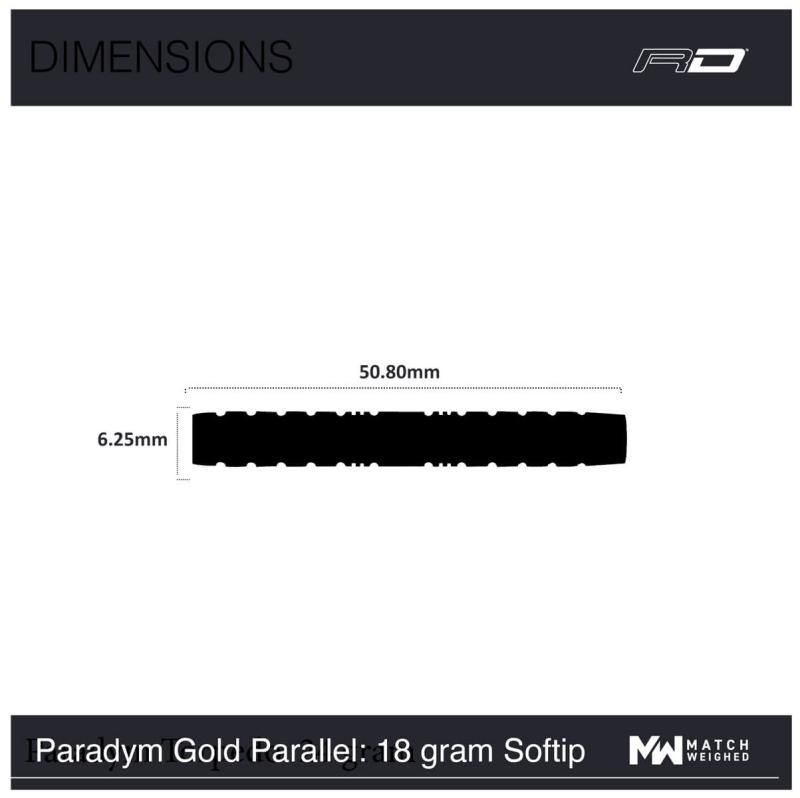 RedDragon Paradym Gold Parallel Softdart 20 g
