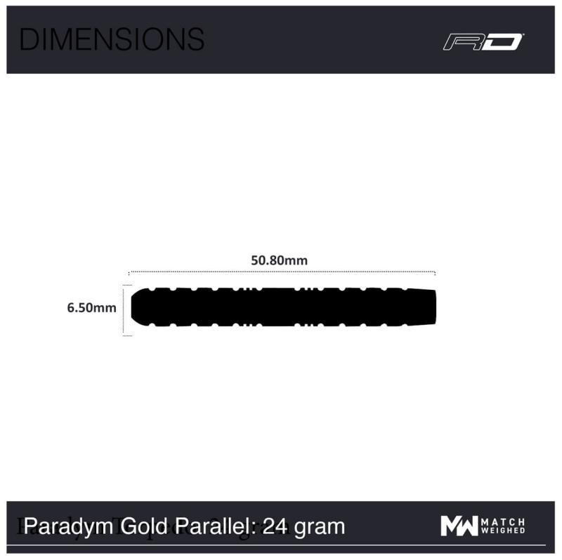 RedDragon Paradym Gold Parallel Steeldart 22-24-26 g