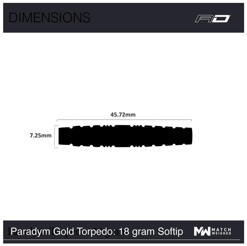 RedDragon Paradym Gold Torpedo Softdart 20 g