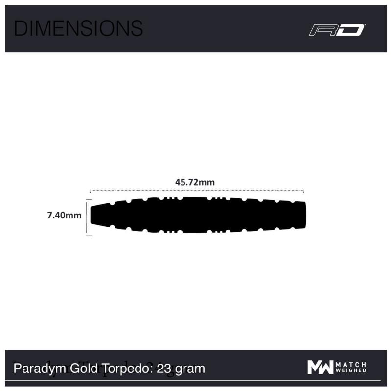RedDragon Paradym Gold Torpedo Steeldart 23-25 g