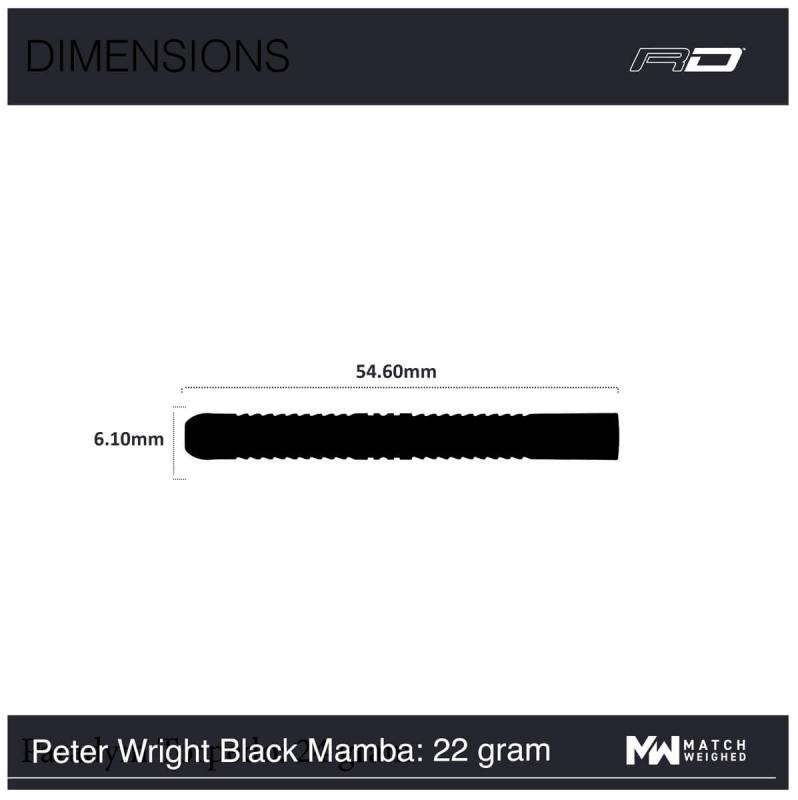 RedDragon Peter Wright Black Mamba Steeldart 22-24 g