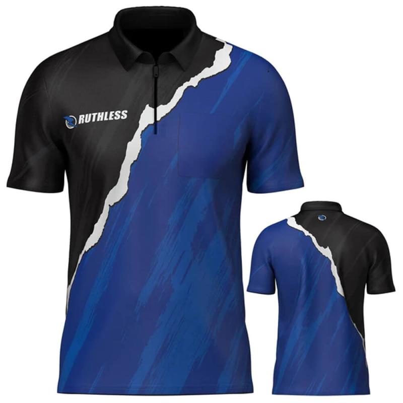 Ruthless RipTorn ECO  Schwarz-Blau Dart Shirt