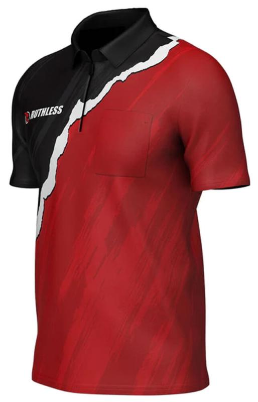 Ruthless RipTorn ECO  Schwarz-Rot Dart Shirt