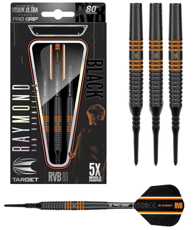Target Barneveld RVB80 Black Softdart 18-20g Target Barneveld RVB80 Black Softdart 18-20g
