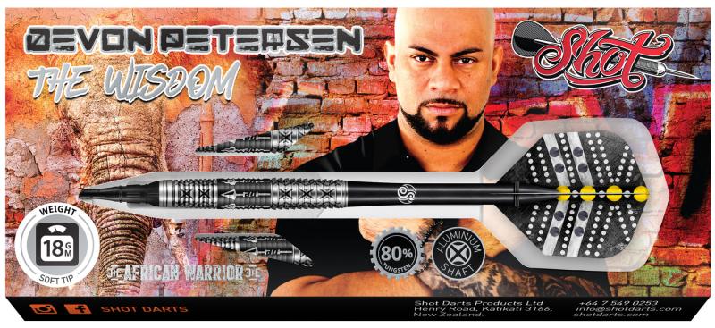 Shot Devon Petersen Wisdom 80% Softdart 18g Shot Devon Petersen Wisdom 80% Softdart 18g