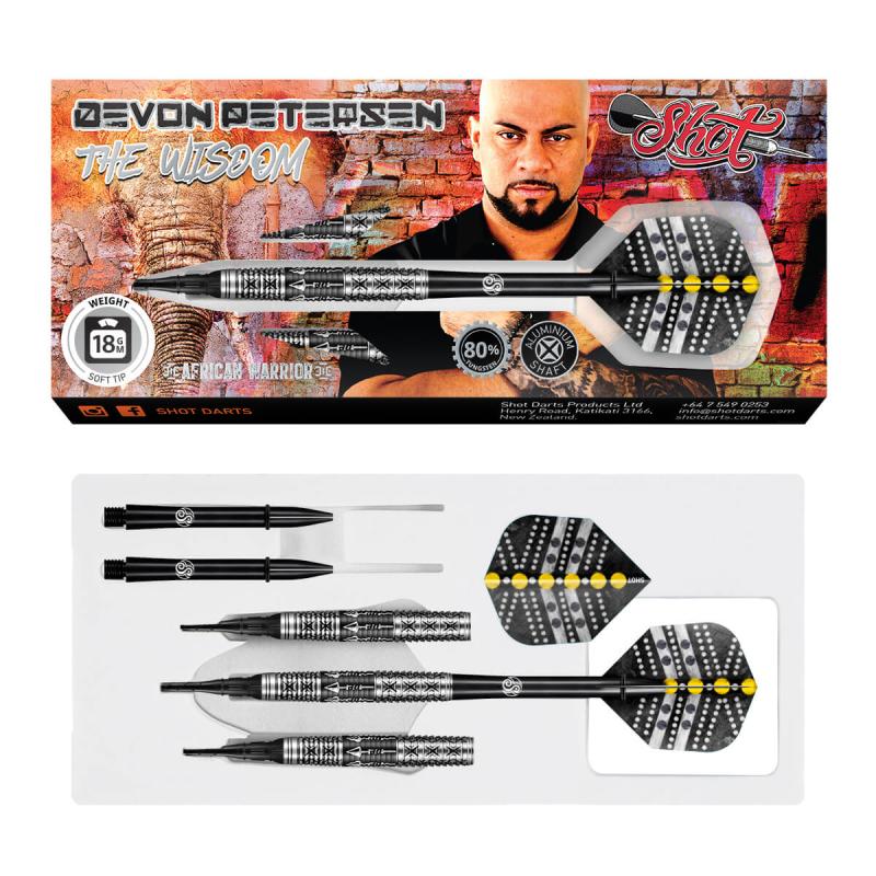 Shot Devon Petersen Wisdom 80% Softdart 18g Shot Devon Petersen Wisdom 80% Softdart 18g