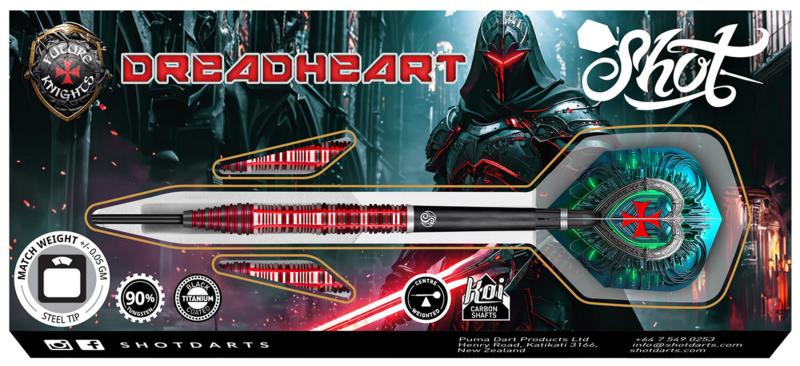 Shot Future Knights Dreadheart 90% Steeldart 23-24-25g Shot Future Knights Dreadheart 90% Steeldart 23-24-25g