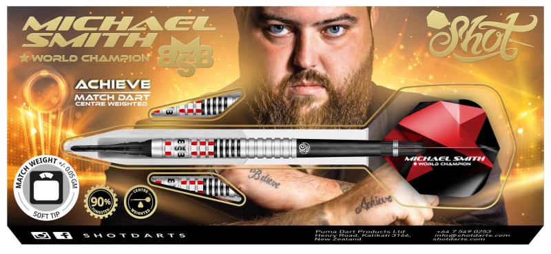 Shot Michael Smith Achieve 90% Softdart 18-20g Shot Michael Smith Achieve 90% Softdart 18-20g