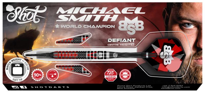 Shot Michael Smith Defiant 90% Softdart 18-20g Shot Michael Smith Defiant 90% Softdart 18-20g
