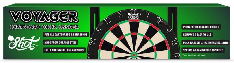 Shot Voyager Dartboard Hanger Türbefestigung Shot Voyager Dartboard Hanger Türbefestigung