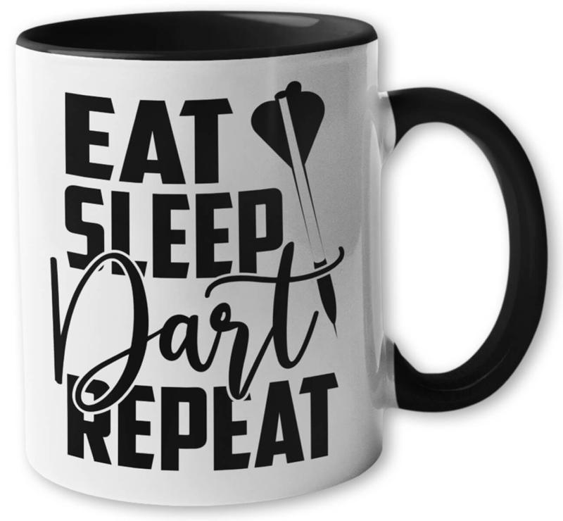 Tasse voll ins schwarze Eat Sleep Repeat