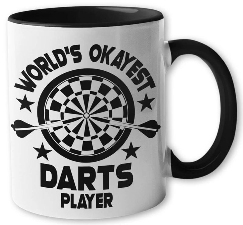 Tasse schwarz Worlds Okayest Darts Player