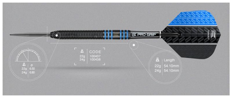 Vapor8 Black Steeldart Blau 22-24g Vapor8 Black Steeldart Blau 22-24g