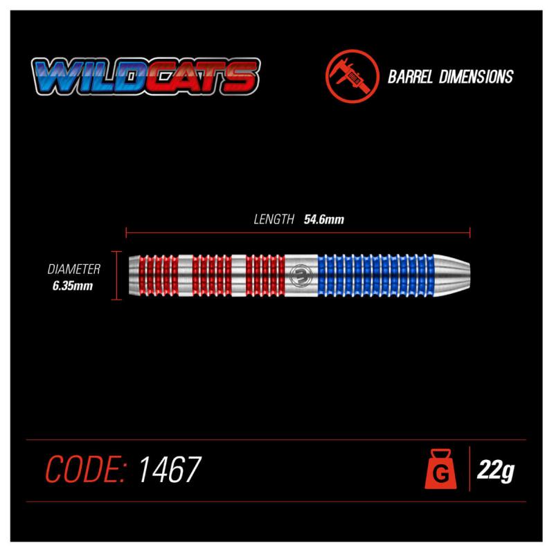 Winmau Wildcats Steeldart 21-22-23-24-25-26g