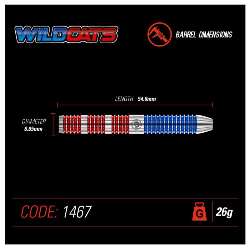 Winmau Wildcats Steeldart 21-22-23-24-25-26g