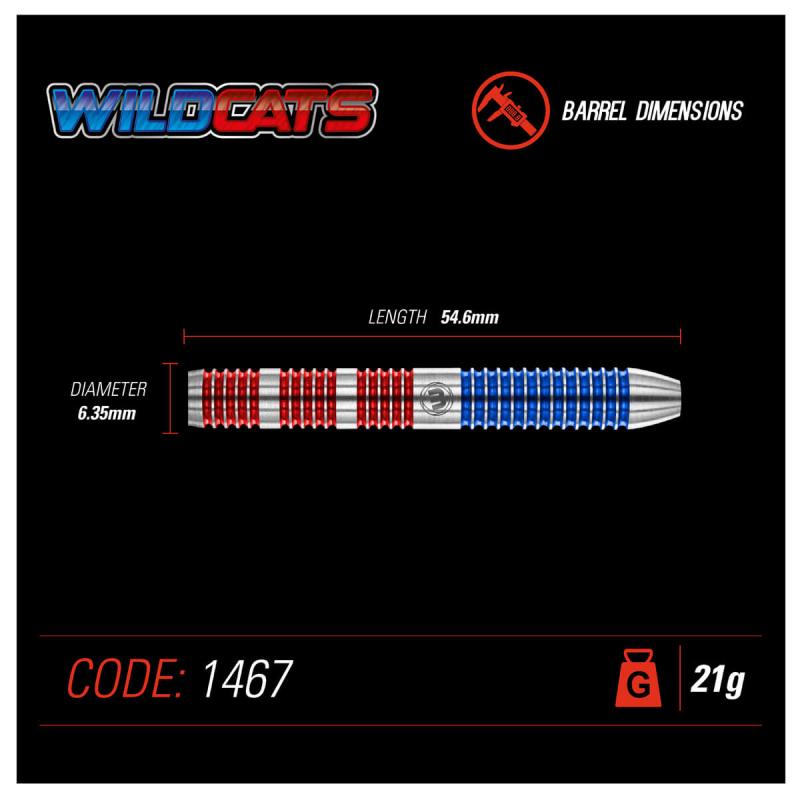 Winmau Wildcats Steeldart 21-22-23-24-25-26g