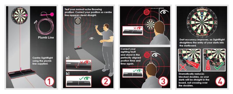 Winmau SightRight 2 Korrektur Hilfe Winmau SightRight 2 Korrektur Hilfe