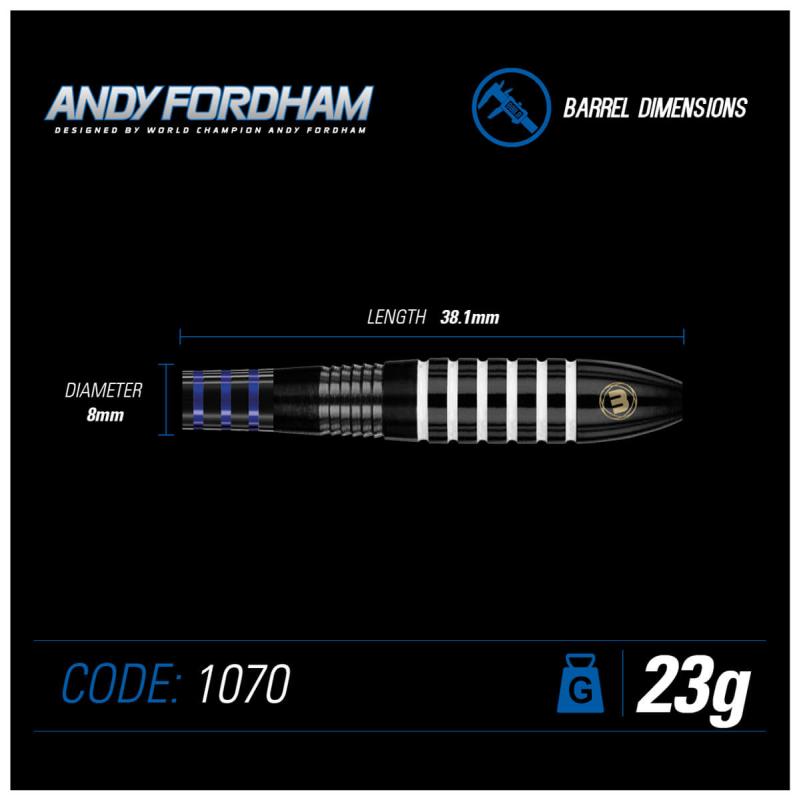 Winmau Andy Fordham Steeldart 23-25g Winmau Andy Fordham Steeldart 23-25g