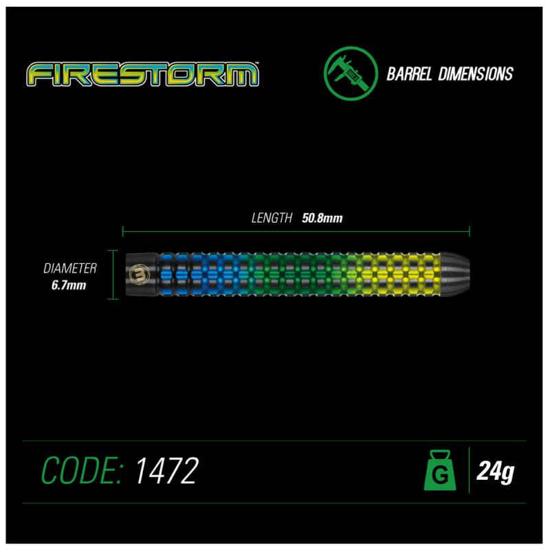 Winmau Firestorm Steeldart 22-24-26-28g