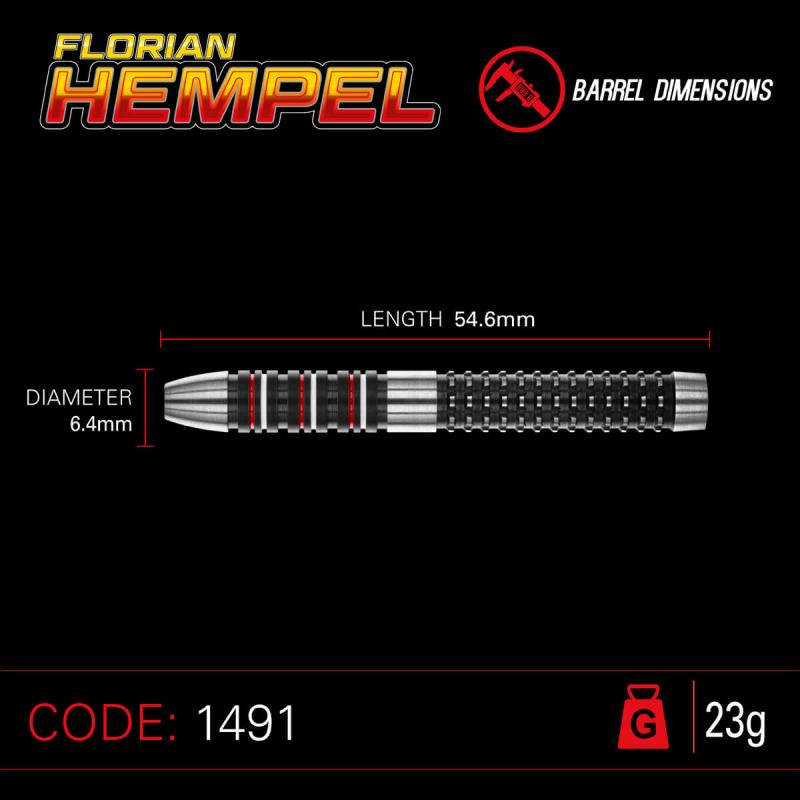 Winmau Florian Hempel Steeldart 23-25g Winmau Florian Hempel Steeldart 23-25g