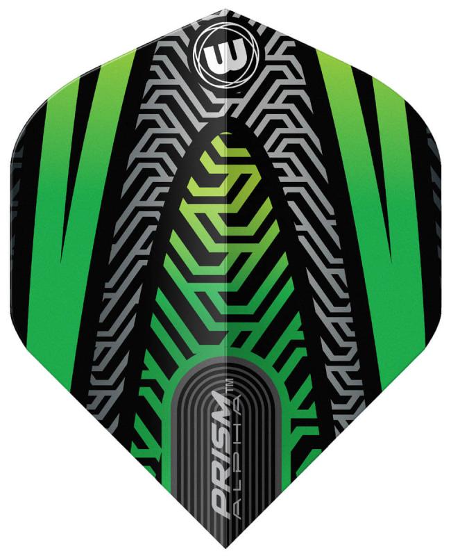 Winmau Prism Alpha Schwarz-Grün Flight No2