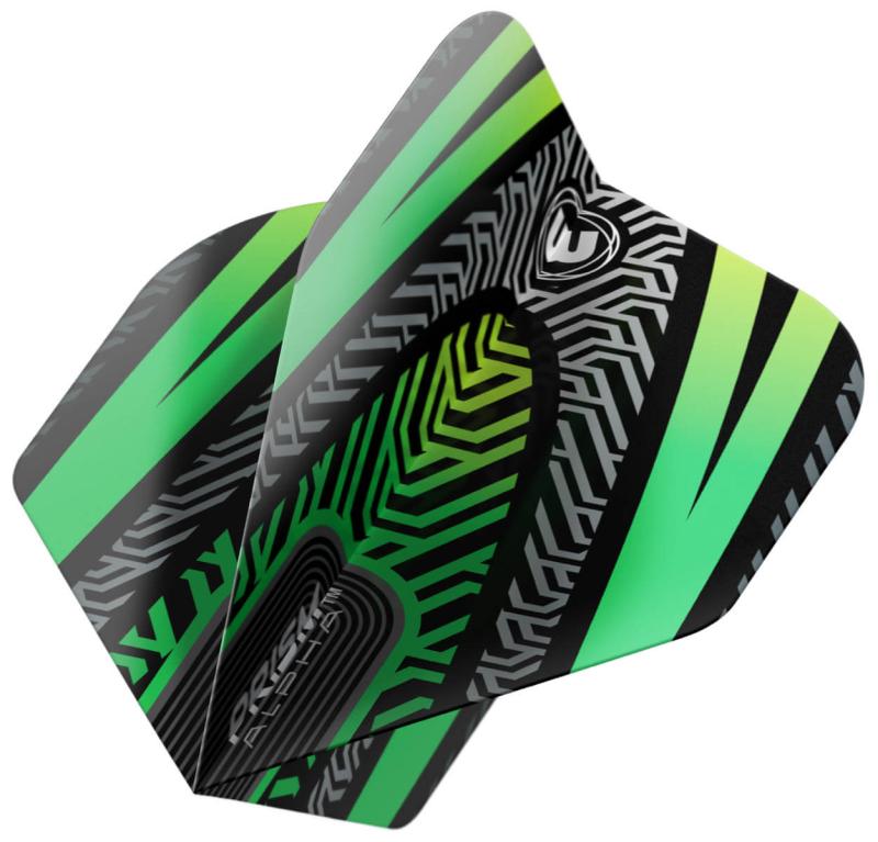 Winmau Prism Alpha Schwarz-Grün Flight No2