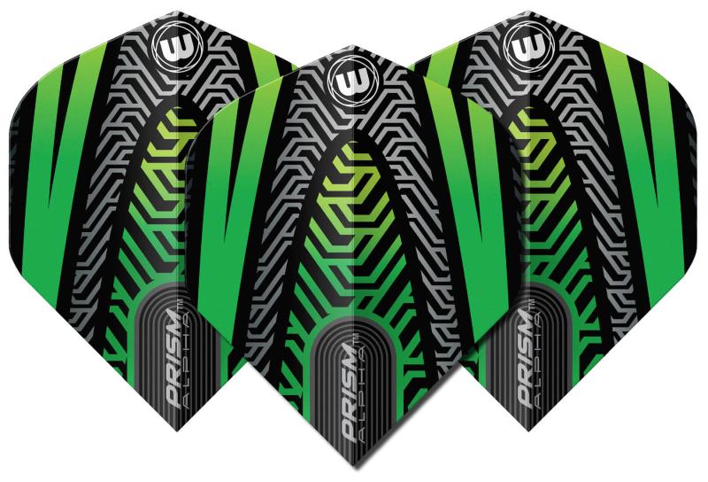 Winmau Prism Alpha Schwarz-Grün Flight No2