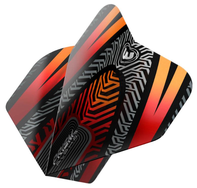 Winmau Prism Alpha Schwarz-Orange Flight No2