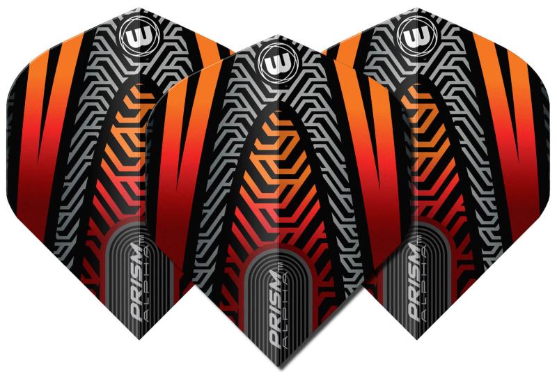 Winmau Prism Alpha Schwarz-Orange Flight No2