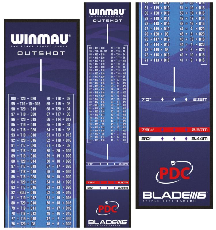 Winmau Dartmatte Teppich Outshot PDC