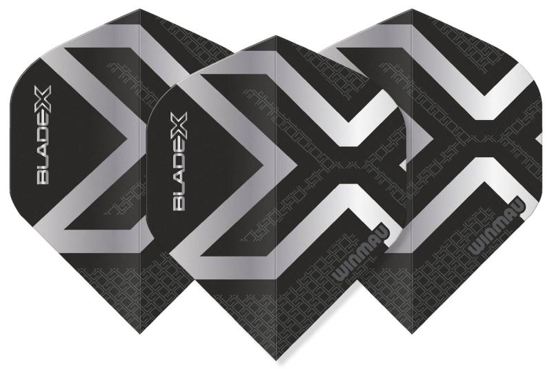 Winmau Blade X  Prism Delta Flights Metallic Schwarz-Silber