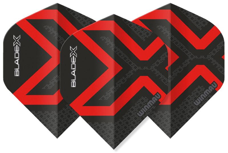 Winmau Blade X  Prism Delta Flights No2 Metallic Schwarz-Rot