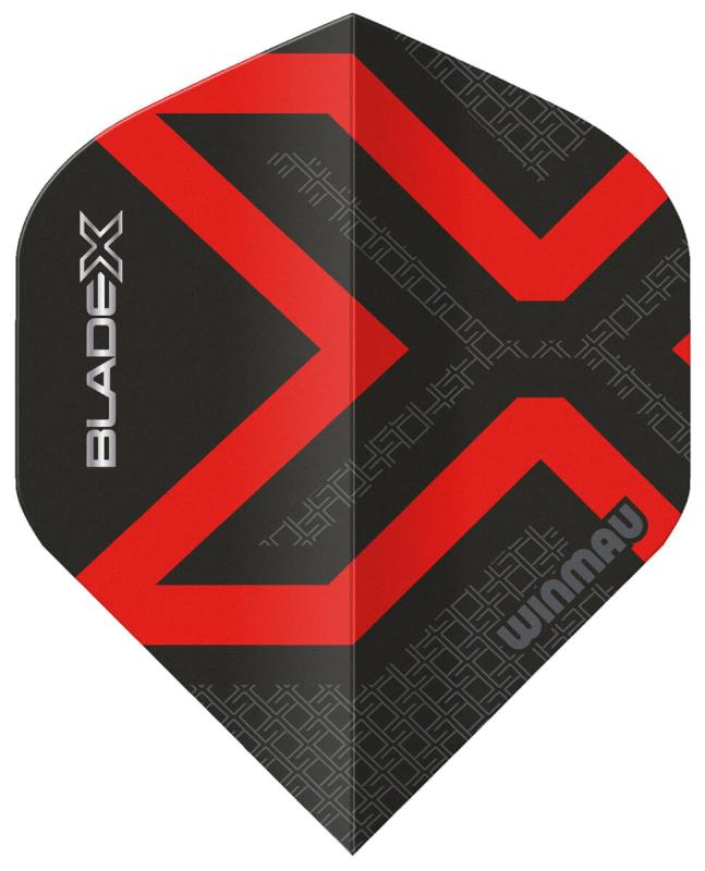 Winmau Blade X  Prism Delta Flights No2 Metallic Schwarz-Rot