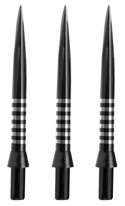 Winmau FreeFlo Black Re-Grooved Points Spitzen