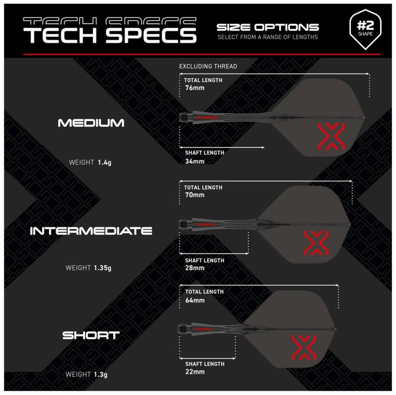 Winmau Fusion Blade X Flight-Shaft Schwarz