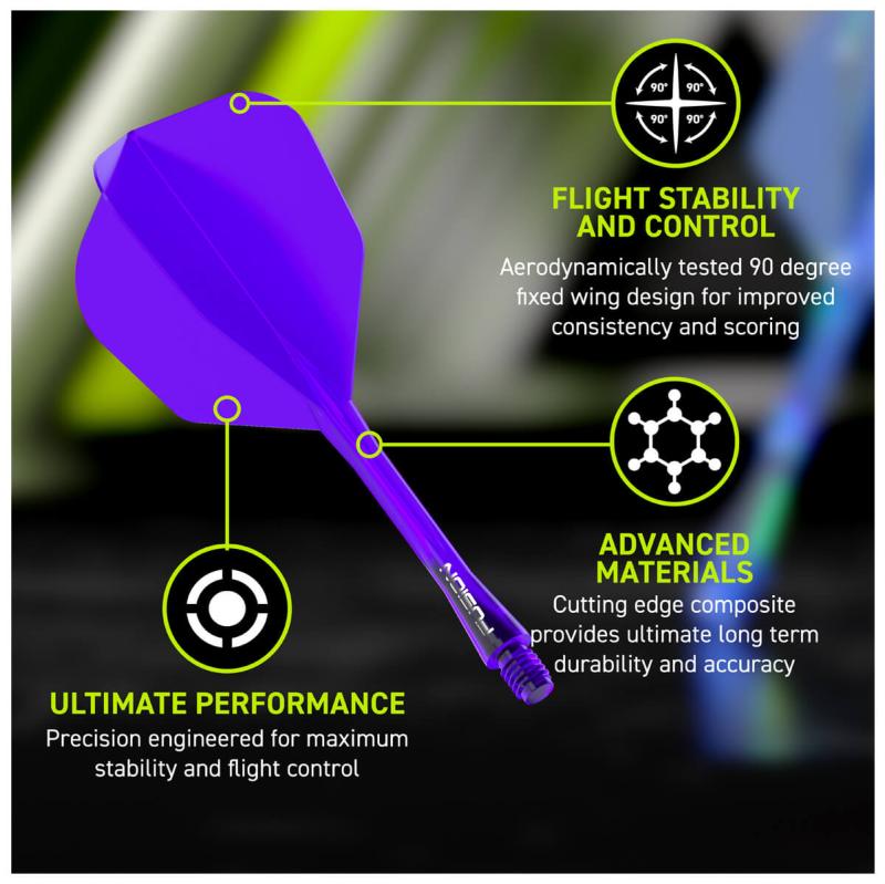 Winmau Fusion Flight-Shaft Lila