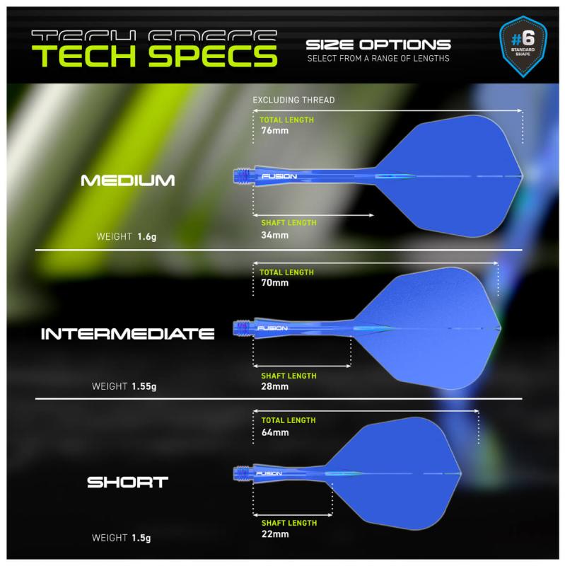Winmau Fusion Flight-Shaft No6 Blau