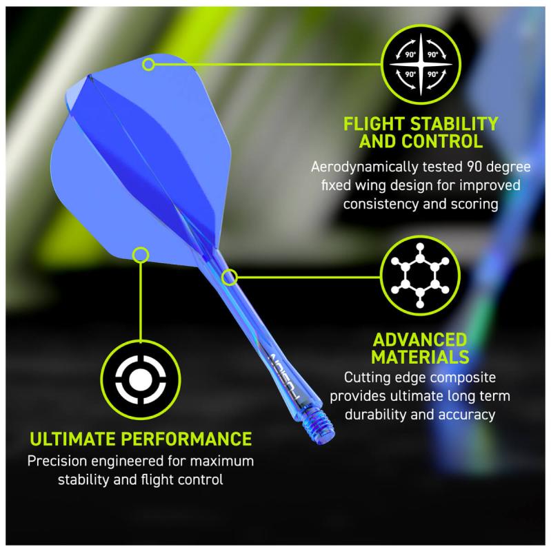 Winmau Fusion Flight-Shaft No6 Blau