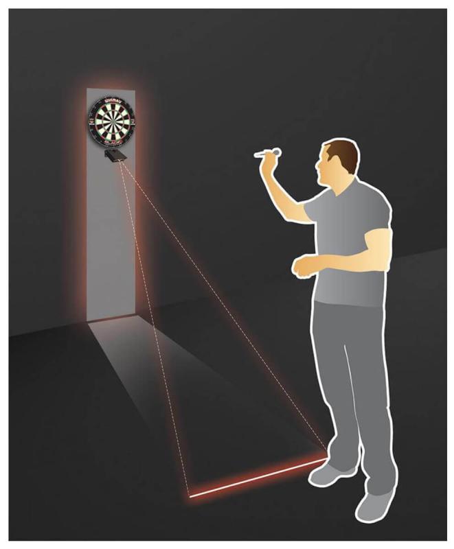 Winmau Laser Oche Abwurflinie Winmau Laser Oche Abwurflinie
