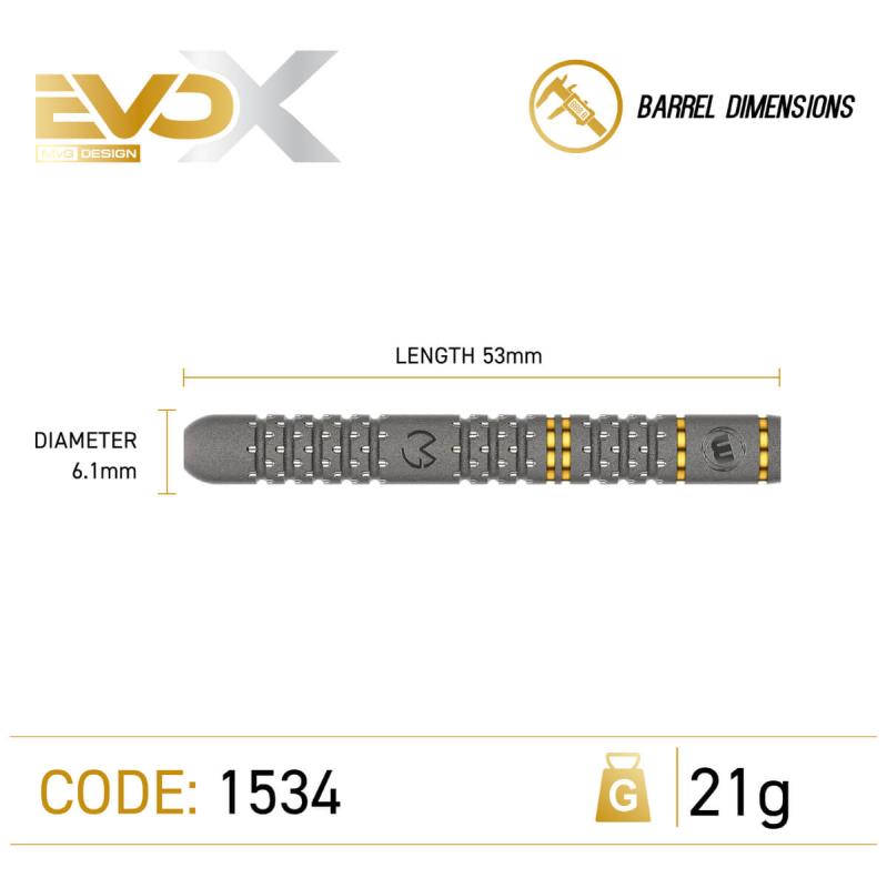 Winmau MvG EvoX 90% Steeldart 21-22,5-24g Winmau MvG EvoX 90% Steeldart 21-22,5-24g