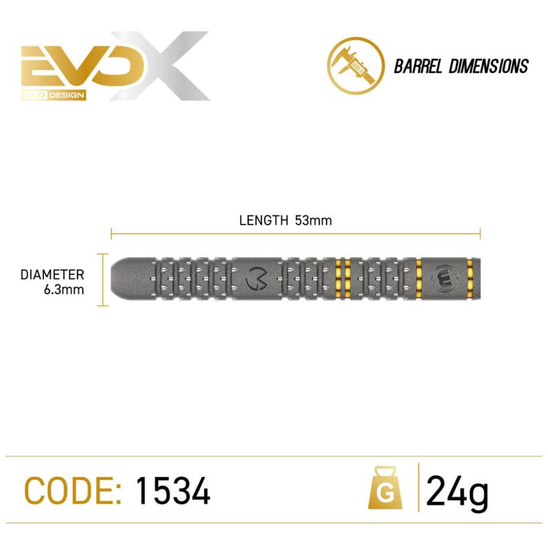 Winmau MvG EvoX 90% Steeldart 21-22,5-24g Winmau MvG EvoX 90% Steeldart 21-22,5-24g