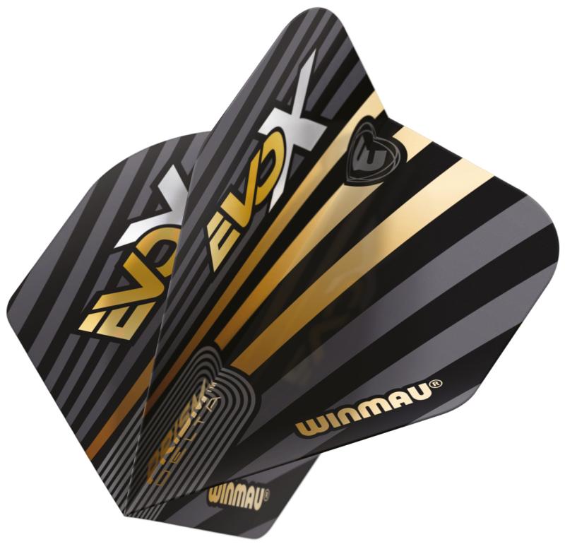 Winmau Prism Delta MvG Flight No2 Gold-Schwarz