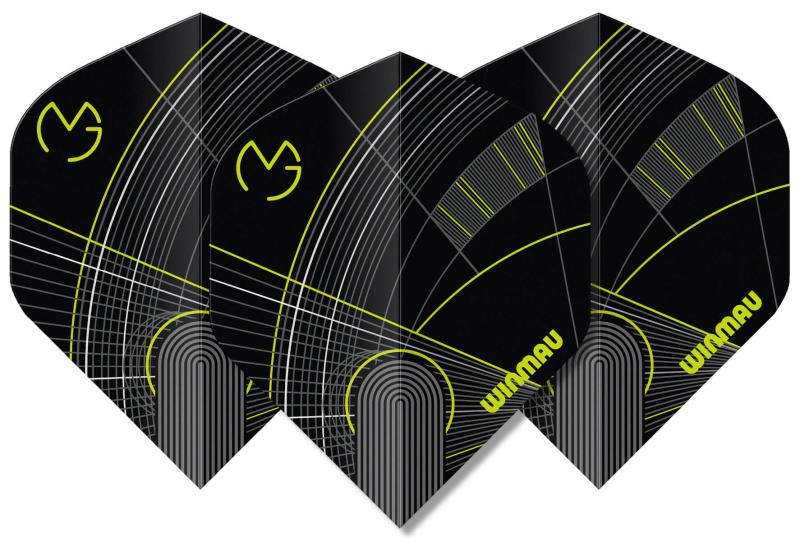 Winmau Prism Delta MvG Flight Schwarz-Grün