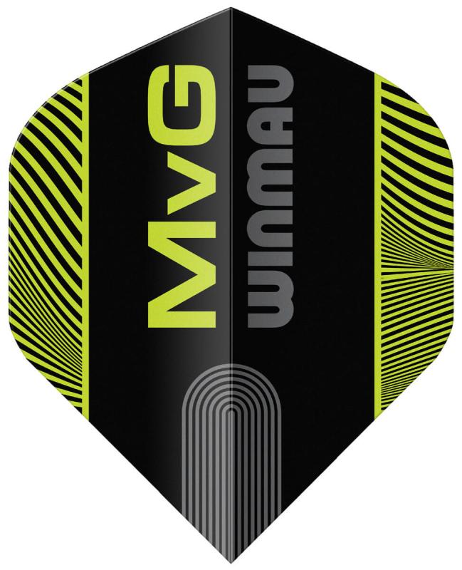Winmau Prism Delta MvG Flight Schwarz-Grün 2025