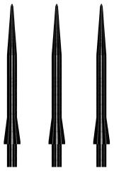 Winmau Velocity Schwarz Spitzen 32 mm