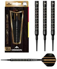 Mission Mike De Decker 95% Schwarz-Gold Softdart 20g