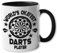 Tasse schwarz Worlds Okayest Darts Player